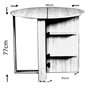 Hanah Home Mesa Plegable Extensible Blanco